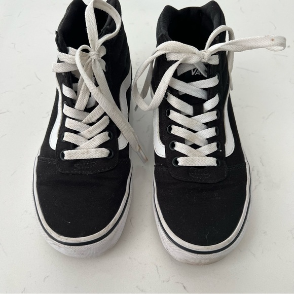 Vans Black and White High Top Sneakers - Picture 1 of 5